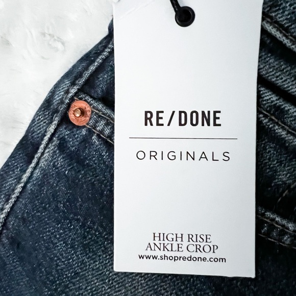 NWT- RE/DONE Originals x Revolve High Rise Ankle Crop || Style# 190-3WHRAC - Picture 9 of 14